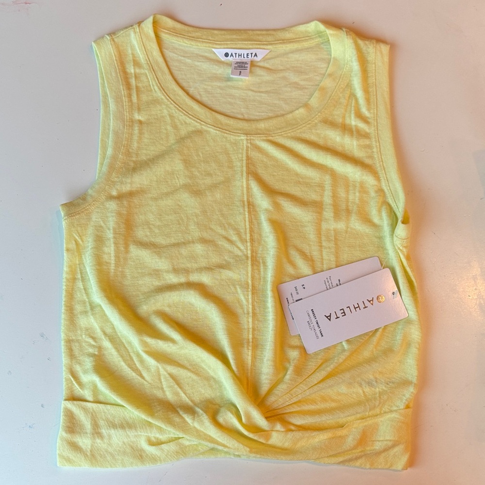 Athleta Women's Lemon Yellow Muscle Tee